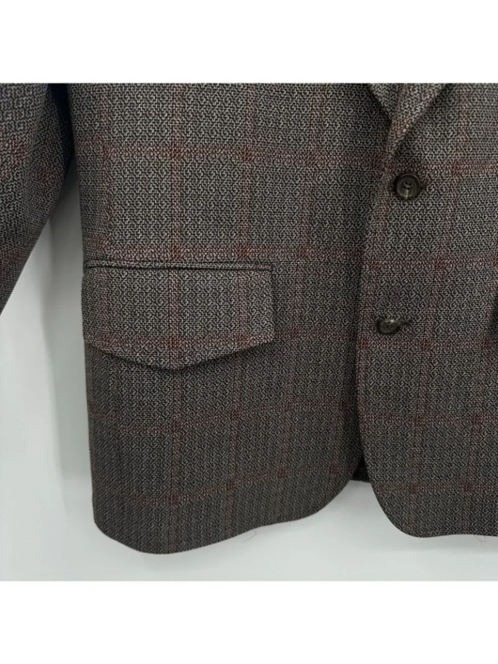 vintage 70s JACKET BLAZER SPORT COAT 44R disco polyester ron burgundy anchorman